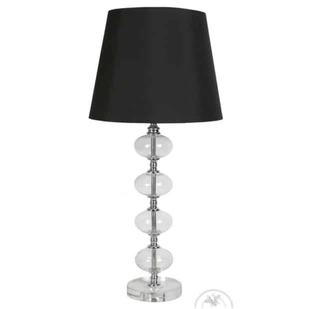 Lampe style néo art déco métal et verre 