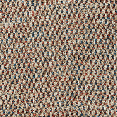 Tissu chiné beige bleu et rouge - Padova