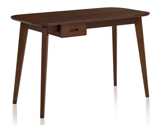 Bureau scandinave en chêne teinte marron foncé L120 cm