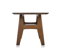 Table basse rectangulaire en chêne teinte marron foncé 100x50 cm 100x50 cm