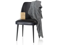 Chaise vintage cuir noir