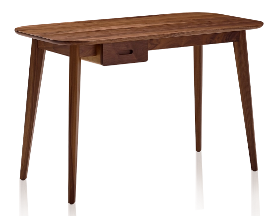 Bureau scandinave en noyer teinte naturelle L150 cm