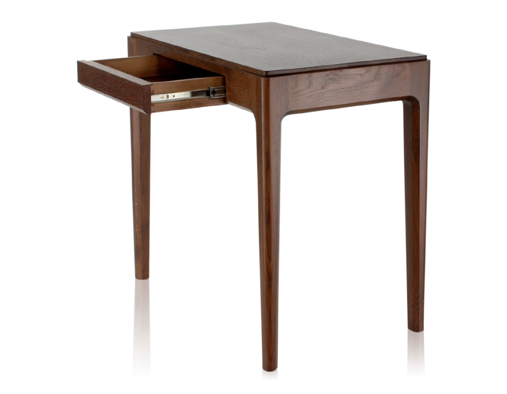 Bureau design en chêne teinte marron foncé L80 cm