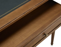 Bureau ancien style Louis XVI plateau cuir vert L80 cm