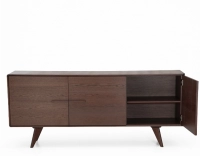 3-door oak sideboard dark wood stain