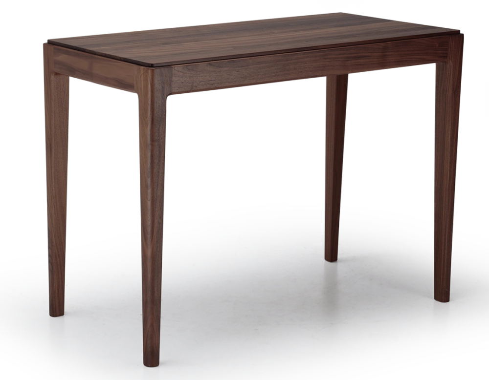 Console fixe en noyer sans tiroir teinte naturelle 120x40 cm