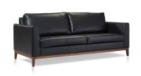 3 seater designer sofa ebony leather