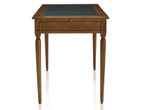 Bureau ancien style Louis XVI plateau cuir vert L130 cm