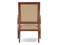 Fauteuil ancien style Louis XVI bois teinte ancienne et tissu crème