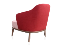 Fauteuil design tissu vieux rose et bordeaux 210x90 cm