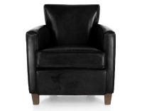 Fauteuil club cuir noir