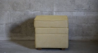 Pouf tissu pixel jaune
