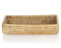 Cesta rectangular de ratán natural