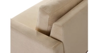 Sofá esquinero con chaise longue derecha de 4/5 plazas tejido crema (2,5G - MD)