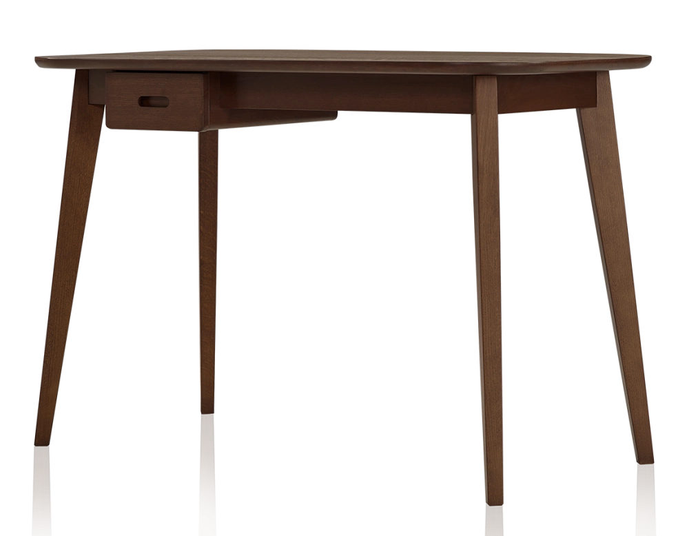 Bureau scandinave en chêne teinte marron foncé L150 cm
