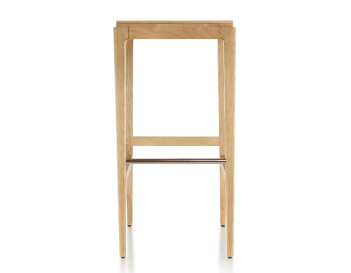 Tabouret de bar design H80 cm bois teinte naturelle assise bois