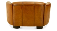 2 seater leather club sofa cognac