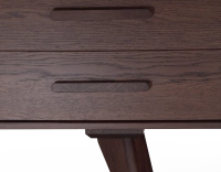 Buffet 2 portes en chêne bois teinte marron foncé