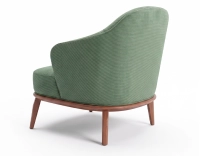 Fauteuil design tissu velours côtelé vert forêt