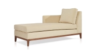 Méridienne gauche tissu crème