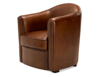 Leather club armchair vintage brown