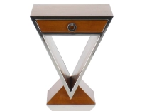 Art Deco bedside table cherry-stained wood