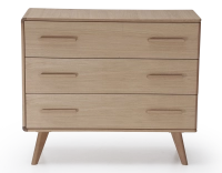 Commode 3 tiroirs en chêne bois teinte naturelle