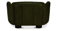 Canapé club cuir 2 places vert olive