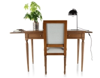 Antique Louis XVI style desk wooden top L110 cm