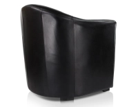 Fauteuil club cuir noir