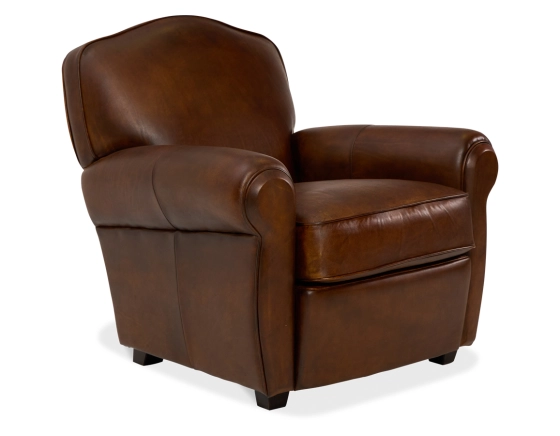 Fauteuil club cuir marron vintage