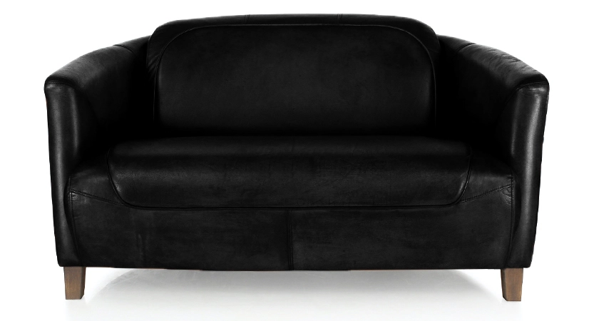 Canapé club cuir 2 places noir
