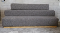 Canapé design tissu chiné brun