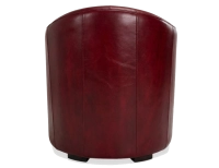 Fauteuil club cuir rouge carmin