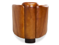 Fauteuil club cuir cognac