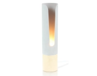 Wooden and concrete table lamp