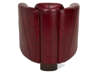 Fauteuil club cuir rouge carmin