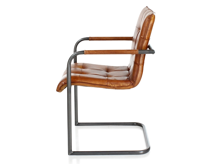Fauteuil de bureau cuir marron clair