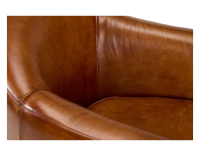 Fauteuil club cuir marron clair