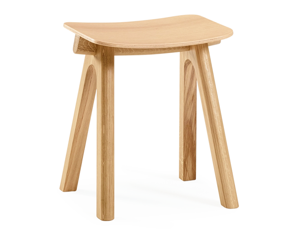 Tabouret en chêne H45 cm bois teinte naturelle