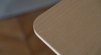 Table basse carré en frêne teinte blanchie 90x90x50 cm