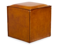 Pouf cuir cognac