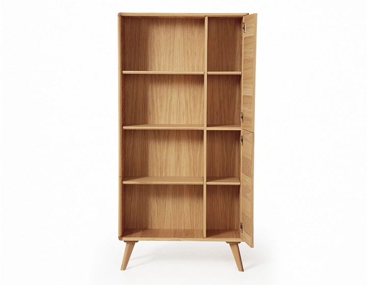 Bibliothèque en chêne bois teinte naturelle
