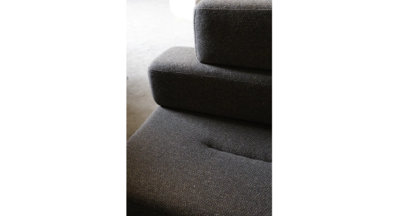 Sofá de diseño tejido jaspeado marrón