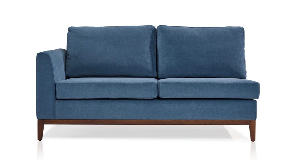 Module gauche 2,5 places tissu bleu jean
