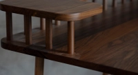 Bureau design en noyer l150 cm