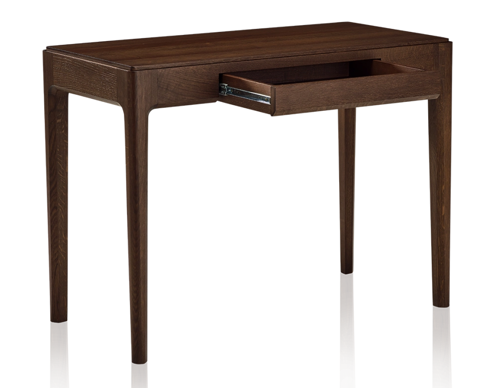Bureau design en chêne teinte marron foncé L100 cm