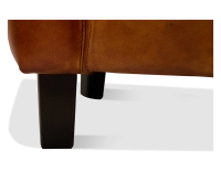Leather club armchair light brown