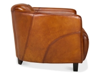 Fauteuil club cuir marron clair