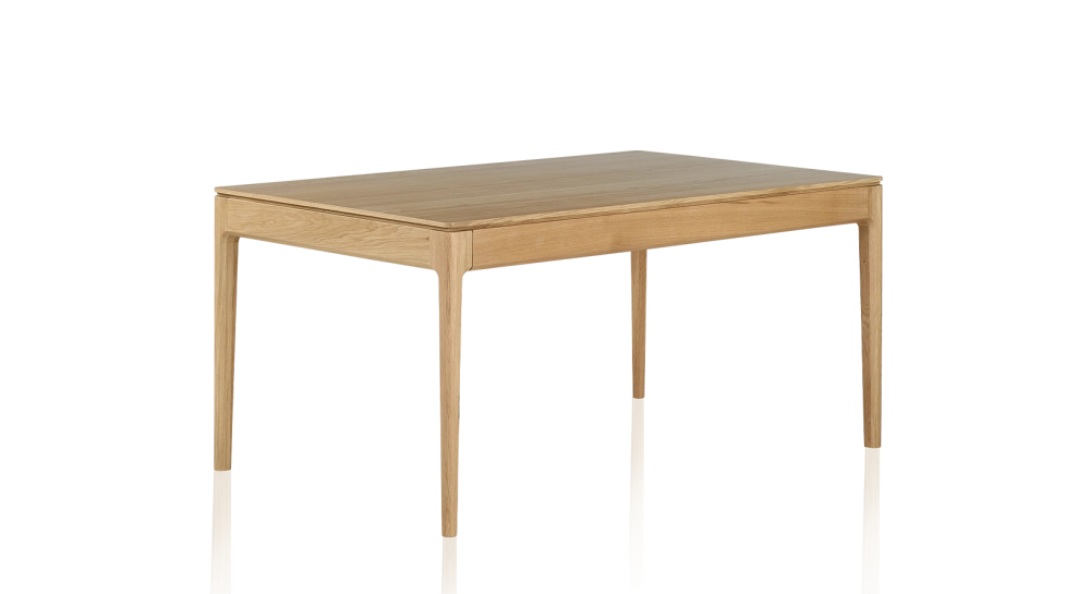 8 person oak dining table natural tint wooden top 180x100 cm